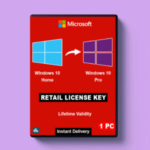 Windows 10 Home to Windows 10 Pro Upgrade Retail License Key