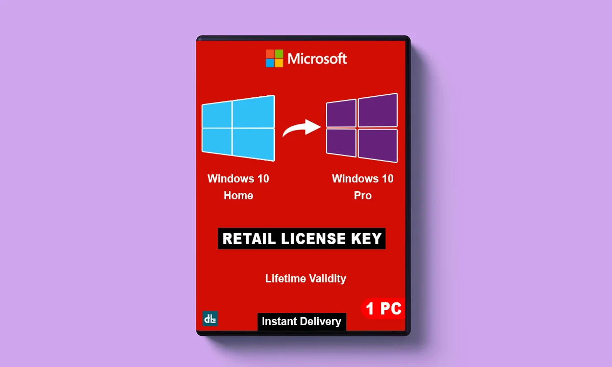 Windows 10 Home to Windows 10 Pro Upgrade Retail License Key