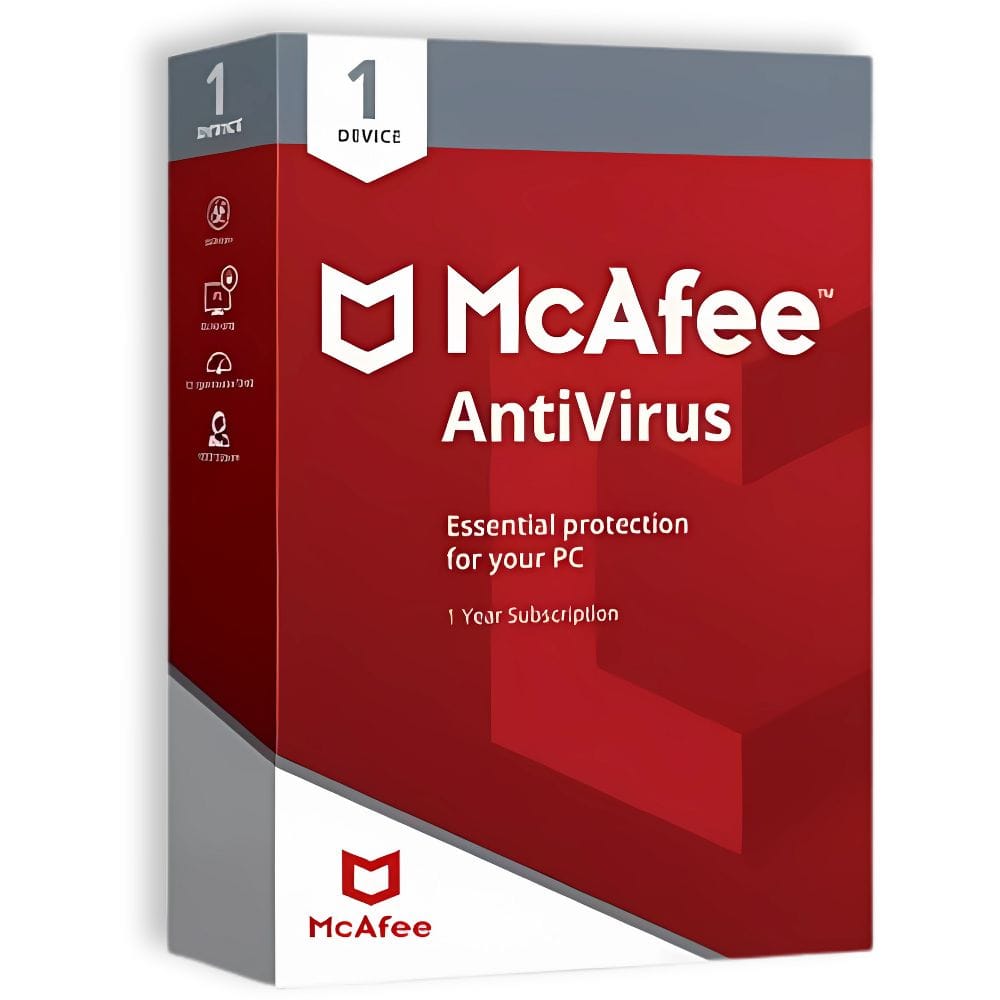 McAfee AntiVirus 1 Year 1 Device